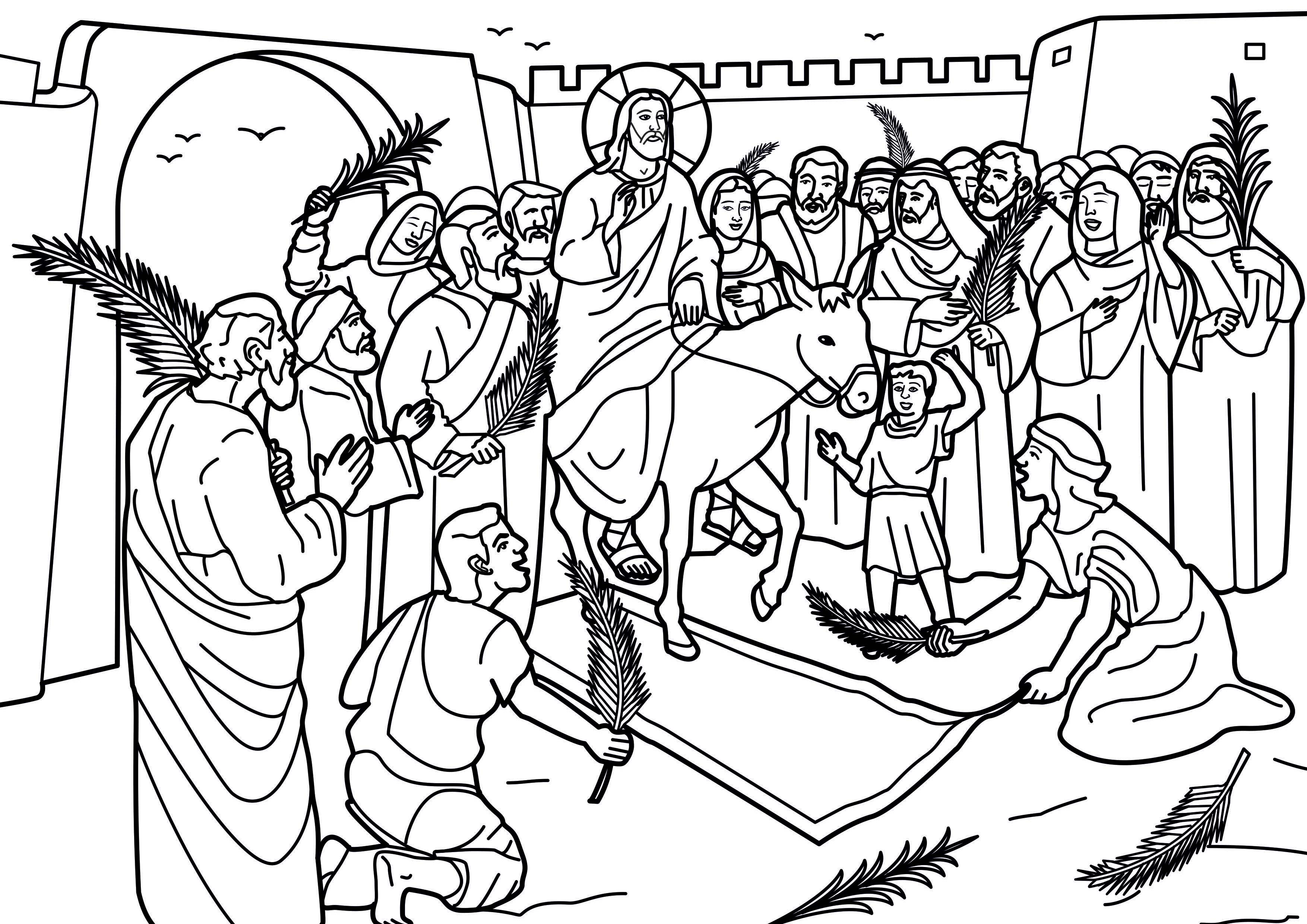 palm sunday coloring pages christian - photo #19